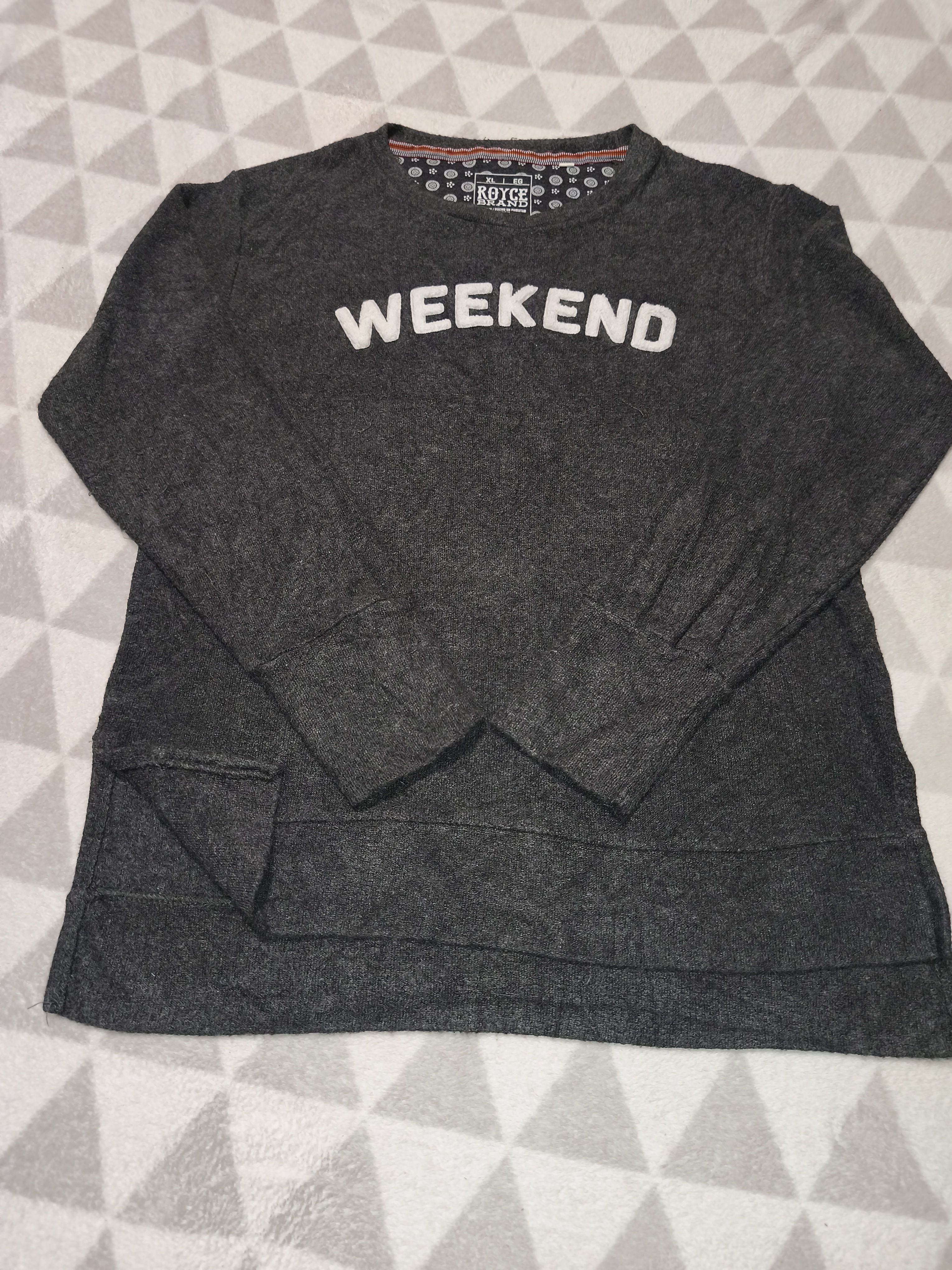 Royce Brand Womens Gray Crewneck Sweater  Xl